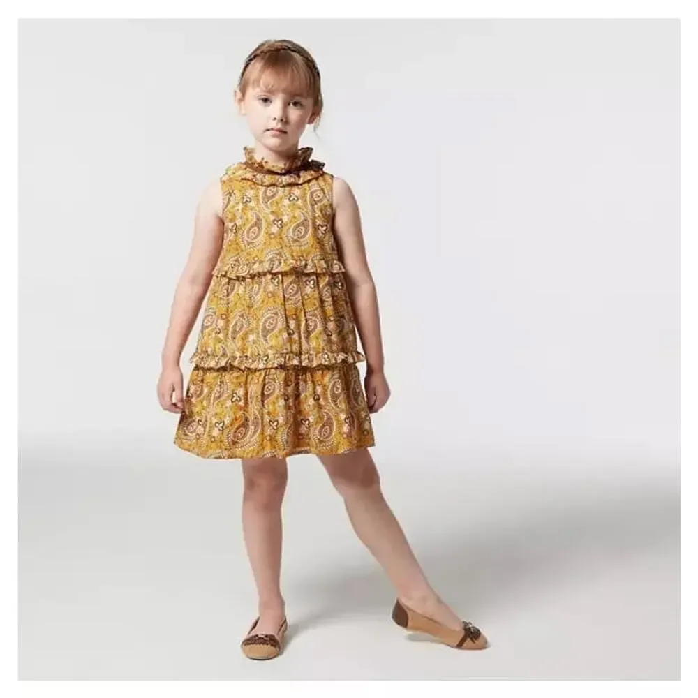 NWT❤️Janie and Jack Paisley Ruffle Tiered Dress sz12